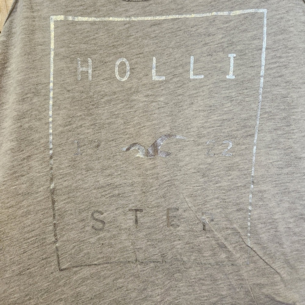 Hollister California Small Tank Top Women's gray and silver Lightweight Summer - Picture 2 of 4